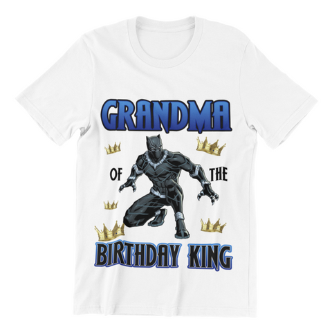 Black Panther Grandma of Birthday King T-shirt